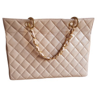 Chanel Shopping Tote Grand aus Leder in Beige