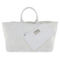 Bottega Veneta "Cabat Bag" in bianco