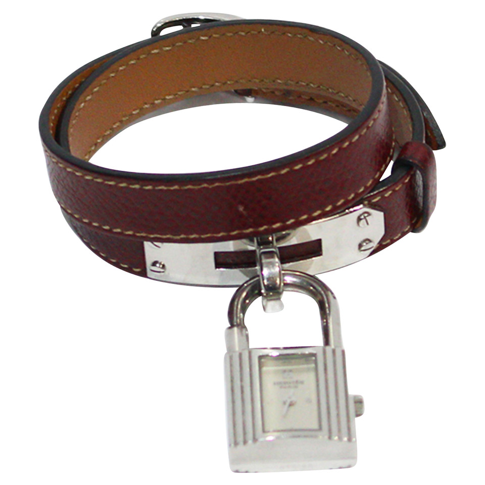 Hermès Montre-bracelet en Cuir en Marron