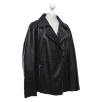 Marina Rinaldi Jacket/Coat Leather in Black