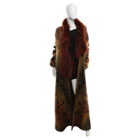 Just Cavalli Knitted coat with fur collar