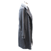 Saint Laurent Jacke/Mantel aus Wolle in Grau