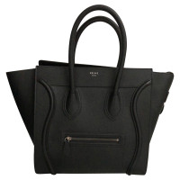 Céline Luggage Mini aus Leder in Schwarz