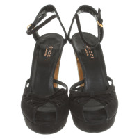 Gucci Sandals Suede in Black