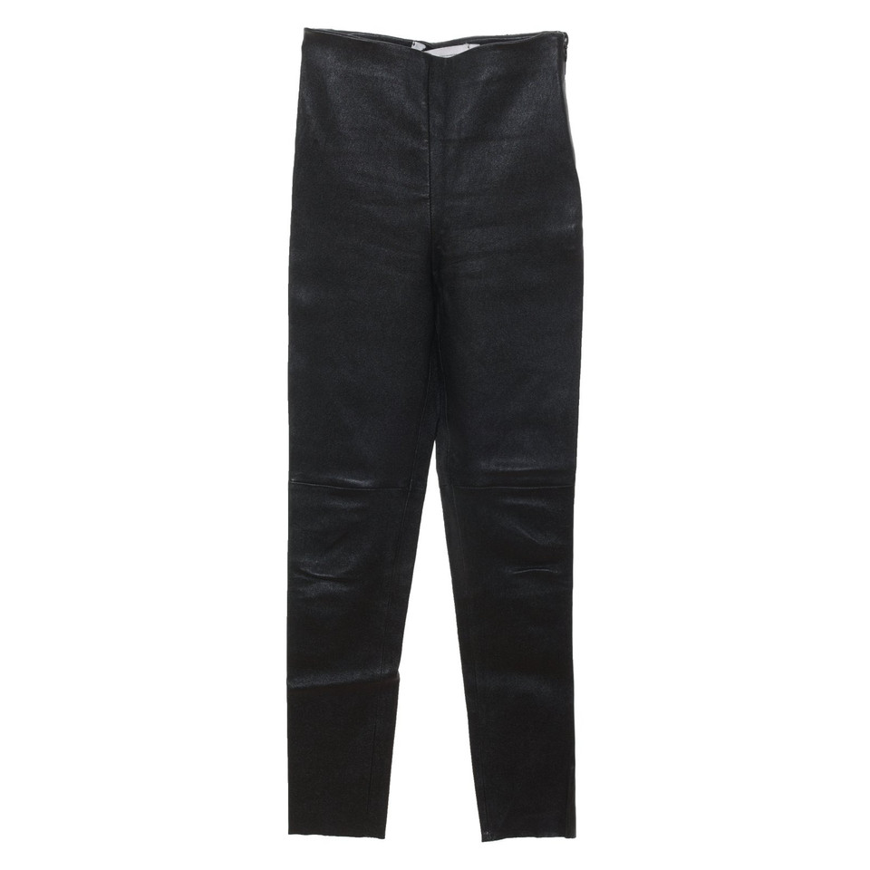 Iro Paire de Pantalon en Cuir en Noir