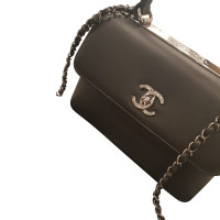 Chanel Flap Bag Leer in Zwart