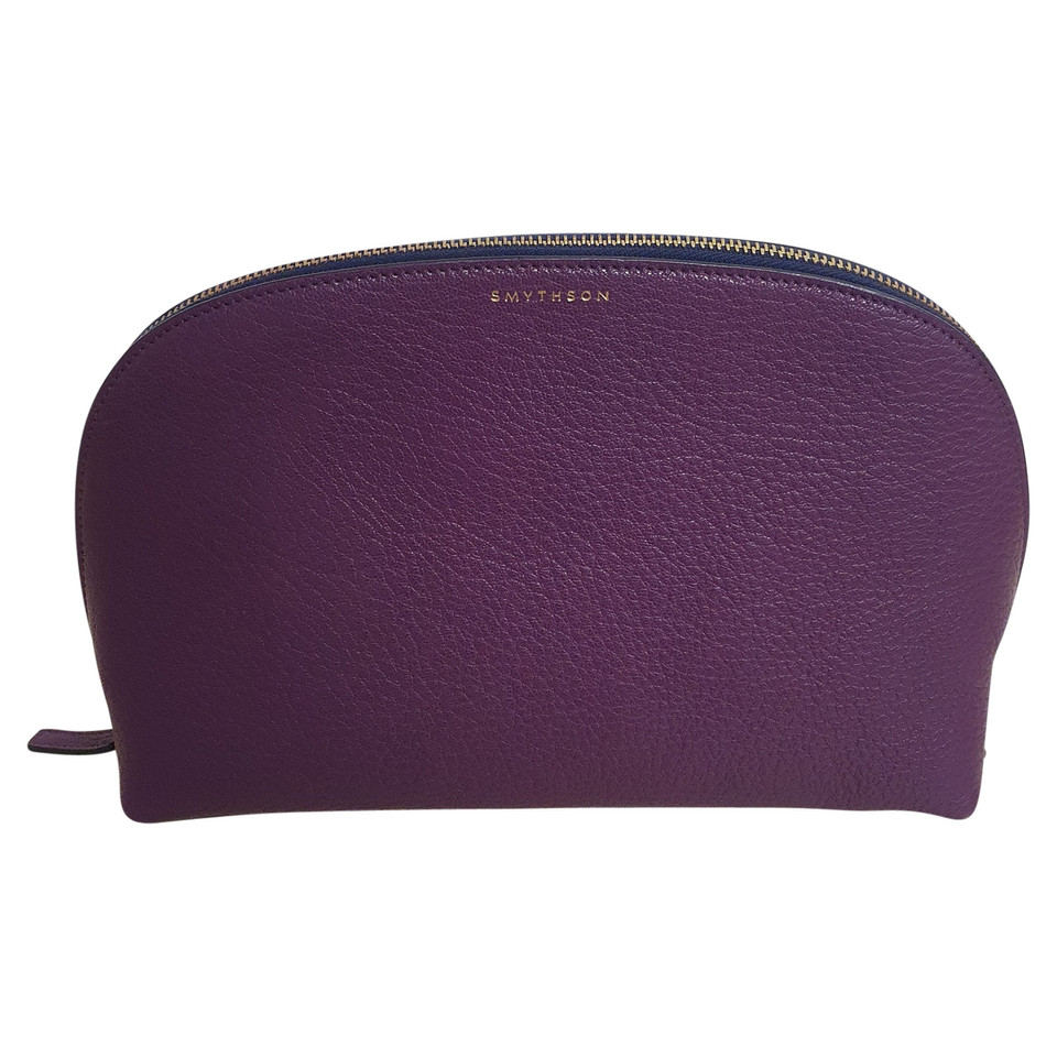 Smythson Clutch en Cuir en Violet