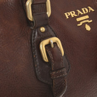 Prada Handtasche aus Leder in Braun