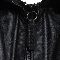 Versace Lederjacke in Schwarz 