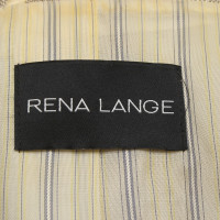 Rena Lange Blazer court en kaki et blanc