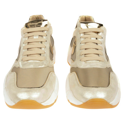Voile Blanche Sneaker in Pelle in Oro