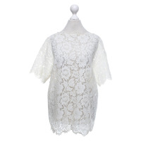 Valentino Garavani Top in pizzo bianco crema