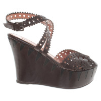 Alaïa Wedges aus Leder