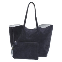 Max Mara Shopper aus Wildleder in Blau