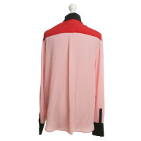Jonathan Saunders Blusa in rosa / nero / rosso