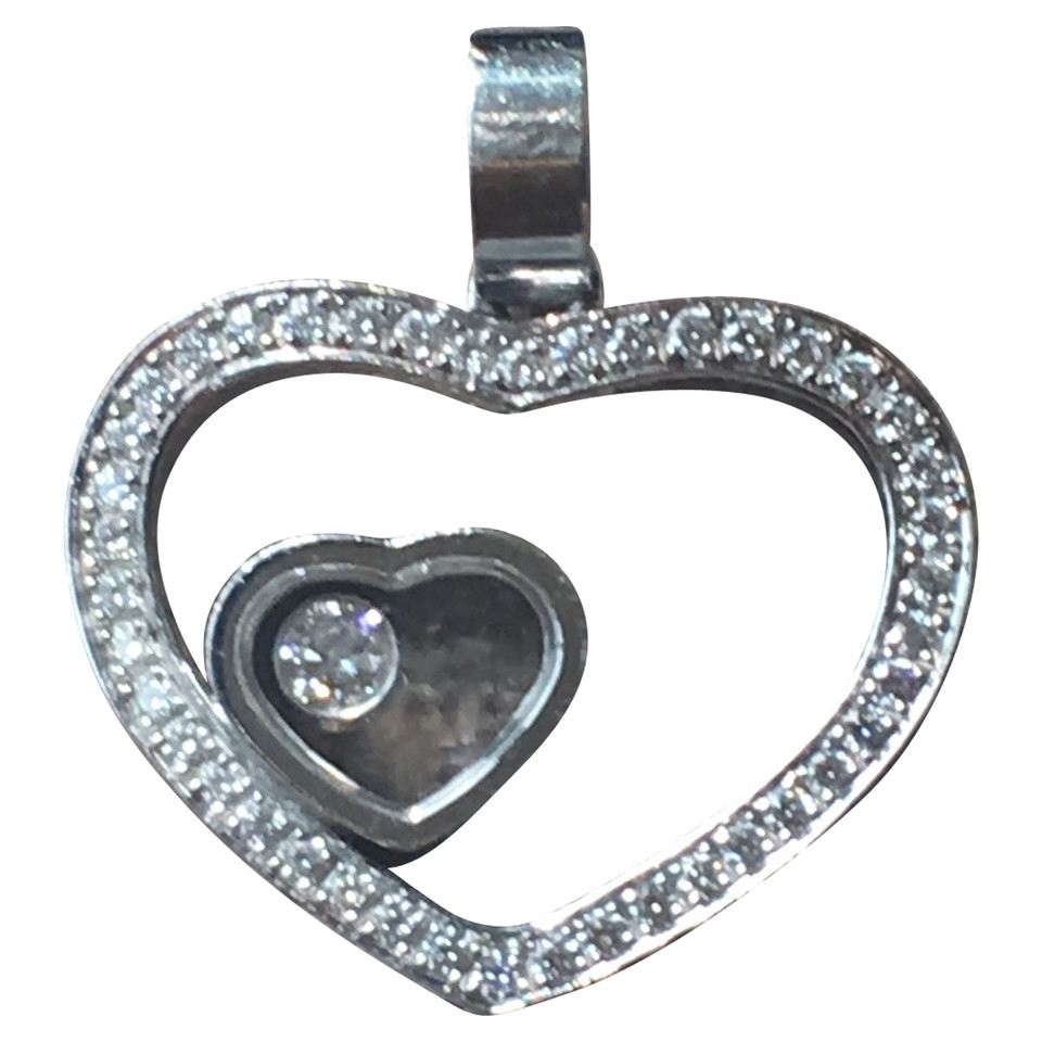 Chopard        Pendentif en or blanc Happy Diamonds