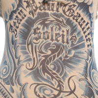 Jean Paul Gaultier Tüllkleid mit Tattoo-Muster