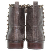 Tory Burch Ankle boots in Brown with rivets 