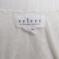 Velvet Top blouse in white