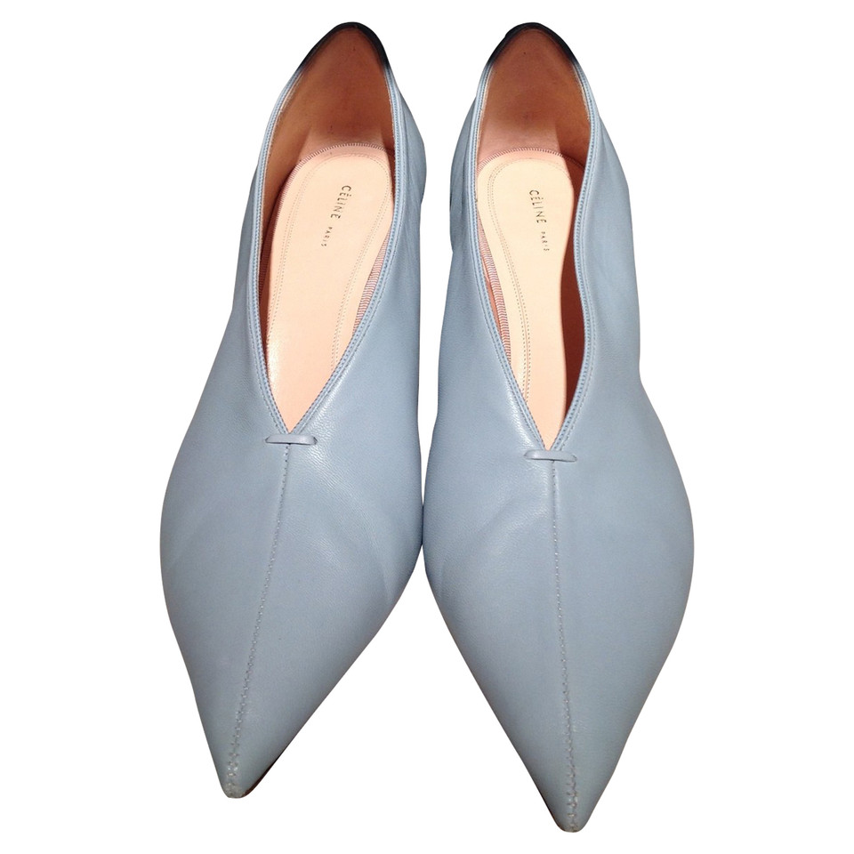 Céline Pumps/Peeptoes Leer in Blauw