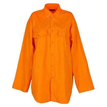 Balenciaga Jacke/Mantel aus Baumwolle in Orange