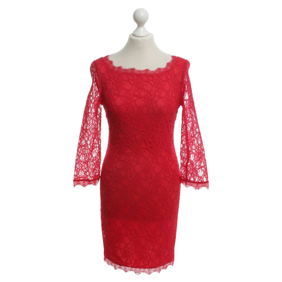 Joseph Ribkoff Spitzen-Kleid in Rot
