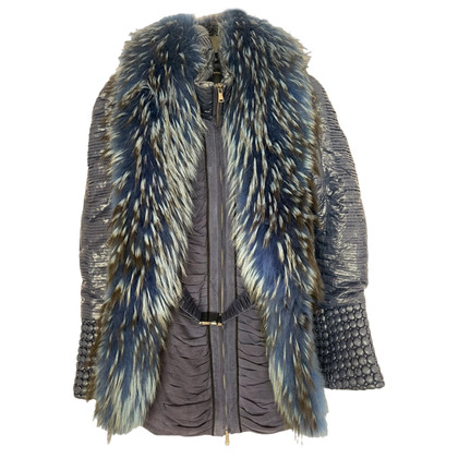 Roberto Cavalli Jacket/Coat in Blue