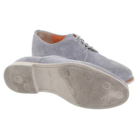 Santoni Suédé plat chaussures gris
