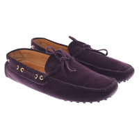 Car Shoe Slippers/Ballerina's Leer in Violet