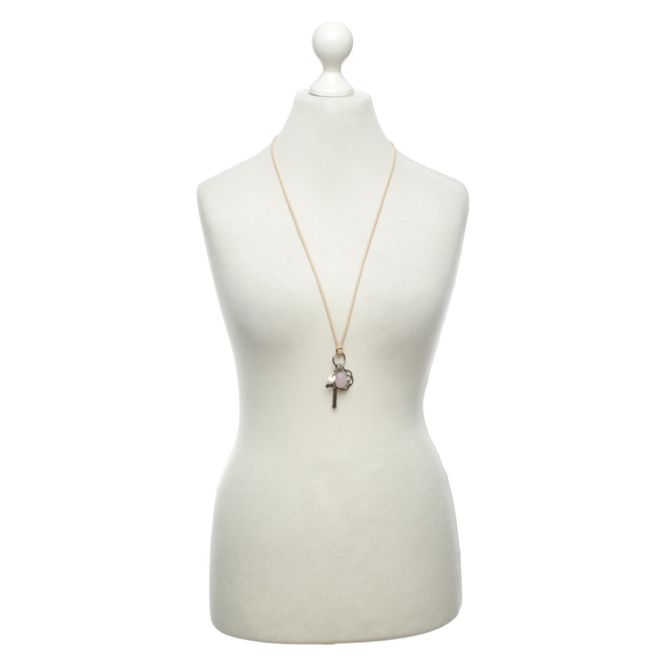 Marjana Von Berlepsch Necklace Leather in Beige