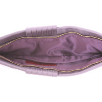 Valentino Garavani Satin clutch in purple