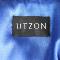 Utzon Veste/Manteau en Cuir en Bleu