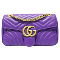 Gucci Marmont Bag aus Leder in Violett