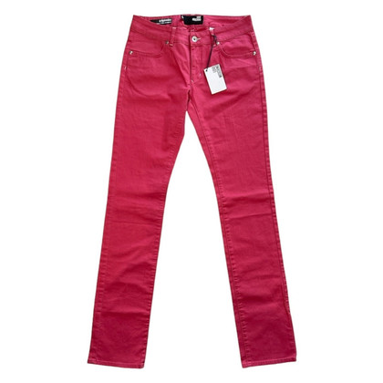 Love Moschino Paio di Pantaloni in Cotone in Rosso