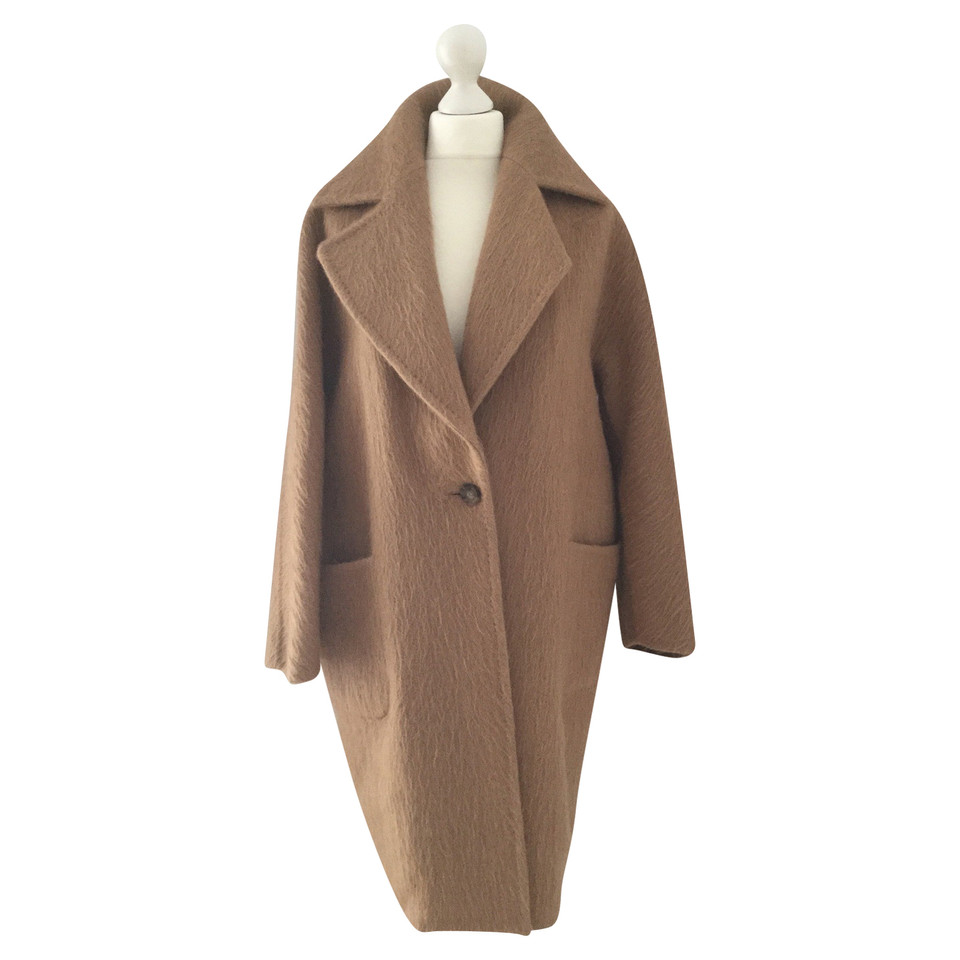 Max Mara Jacket/Coat Wool in Brown
