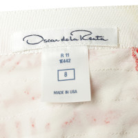 Oscar De La Renta patterned silk skirt