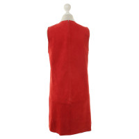 Balenciaga Robe de daim rouge