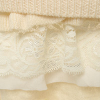 Twin Set Simona Barbieri Robe en tricot blanc crème