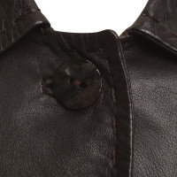 Max Mara Leather jacket in dark brown