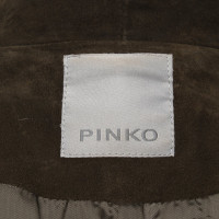 Pinko Jacke/Mantel aus Leder in Braun