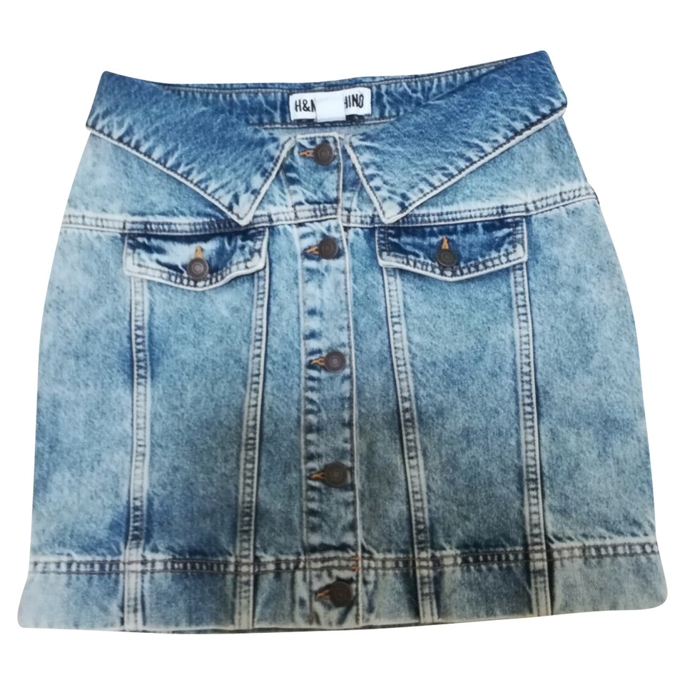 Moschino For H&M Skirt Jeans fabric in Blue
