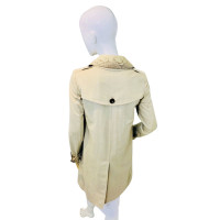 Burberry Manteau avec col en cuir de python