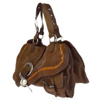 Christian Dior Gaucho Saddle Bag Leather in Khaki