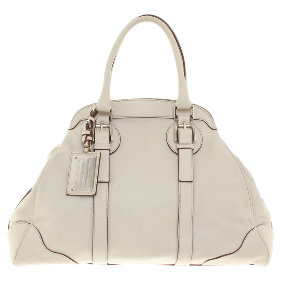 Dolce & Gabbana Sac à main en crème blanche