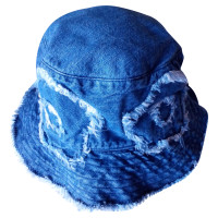Moschino Chapeau/Casquette en Denim en Bleu