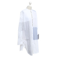 Acne Robe chemise en blanc / bleu