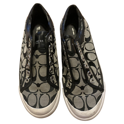 Coach Trainers Linen in Black