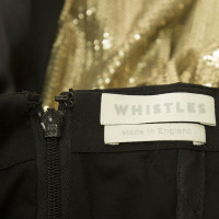 Whistles Black gold dress