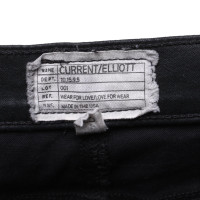 Current Elliott Beschichtete Jeans in Schwarz