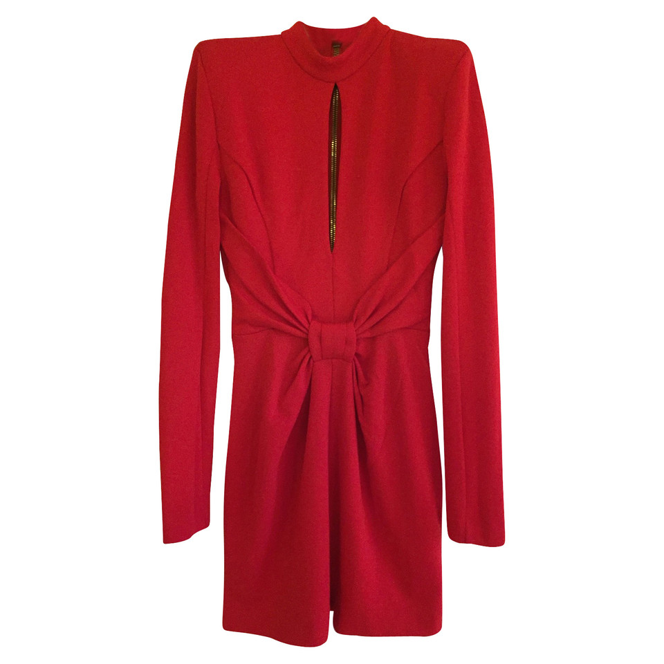 Balmain Robe en laine rouge